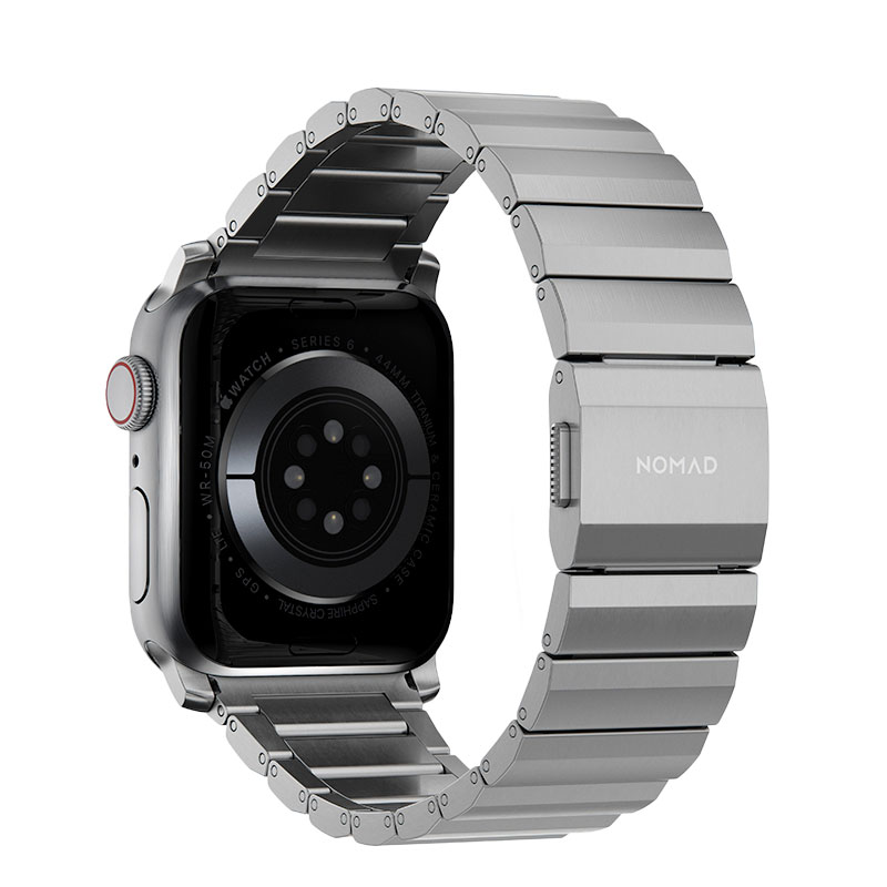 Nomad remienok pre Apple Watch 44-49 mm - Titanium Band/Silver Hardware