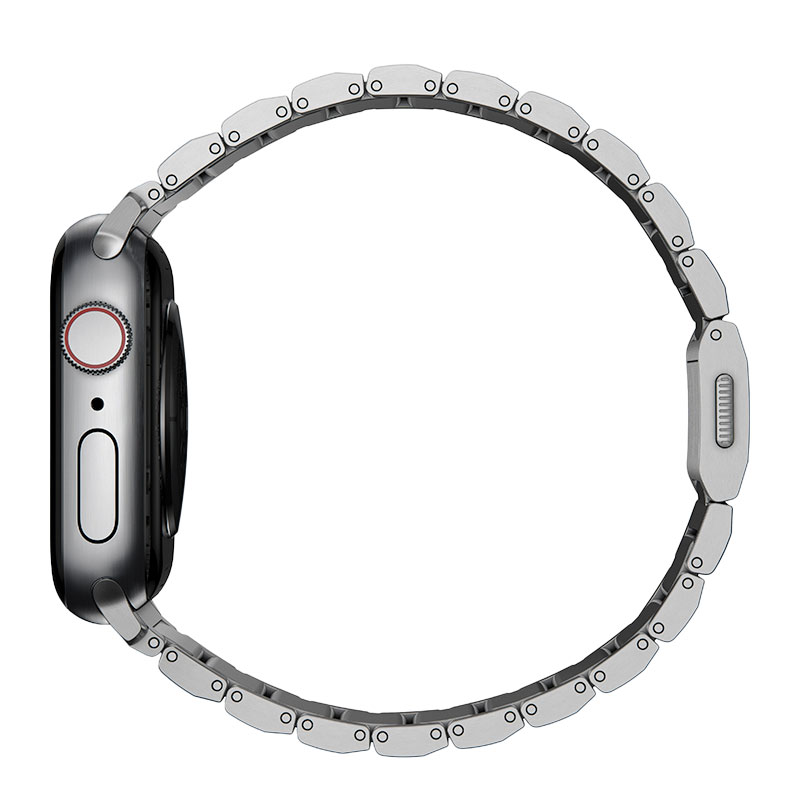Nomad remienok pre Apple Watch 44-49 mm - Titanium Band/Silver Hardware