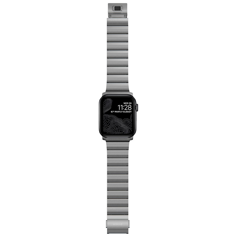 Nomad remienok pre Apple Watch 44-49 mm - Titanium Band/Silver Hardware