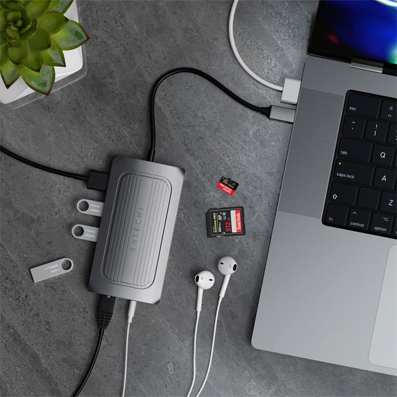 Satechi USB-4 Multiport Adapter with 8K HDMI - Space Gray Aluminium