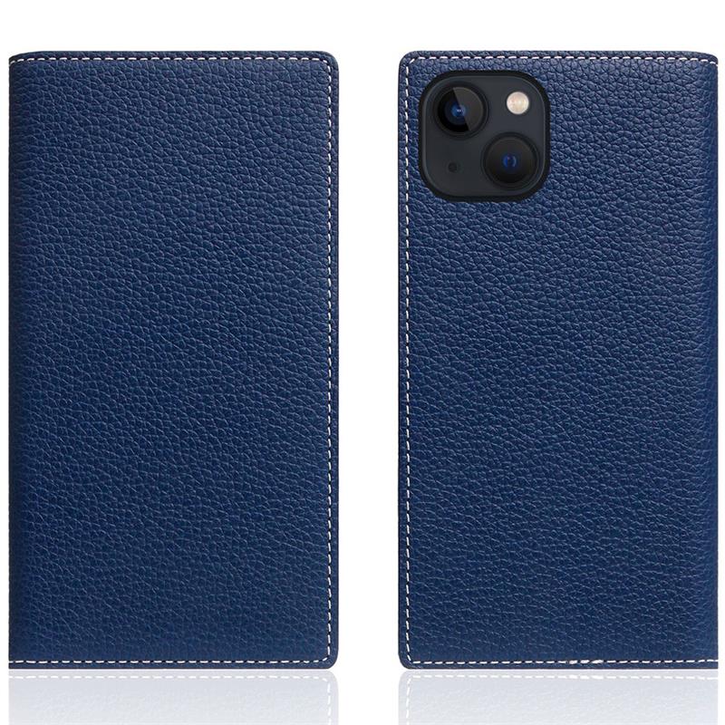 SLG Design puzdro D8 Full Grain Leather pre iPhone 14 Plus - Navy Blue