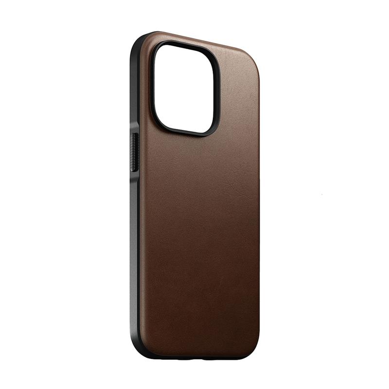 Nomad kryt Modern Leather Case Magsafe pre iPhone 14 Pro - Brown