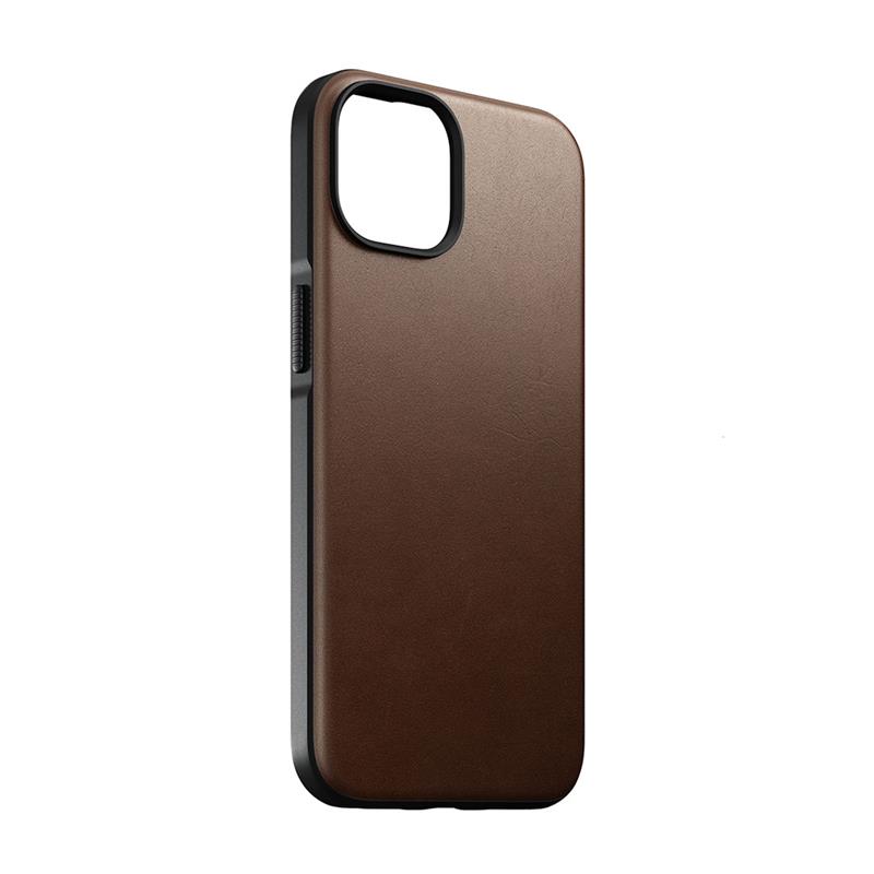 Nomad kryt Modern Leather Case Magsafe pre iPhone 14 - Brown