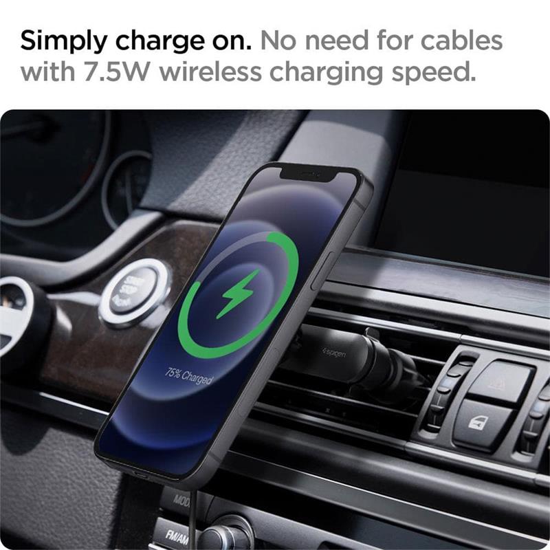 Spigen OneTap Pro Wireless Magnetic Car Charger Air Vent - Black