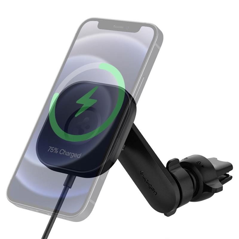 Spigen OneTap Pro Wireless Magnetic Car Charger Air Vent - Black