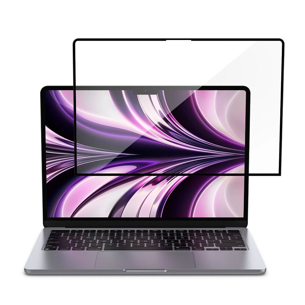 Spigen ochranné sklo Glas.tR Slim pre Macbook Air 13" M2/M3/M4 - Black Frame