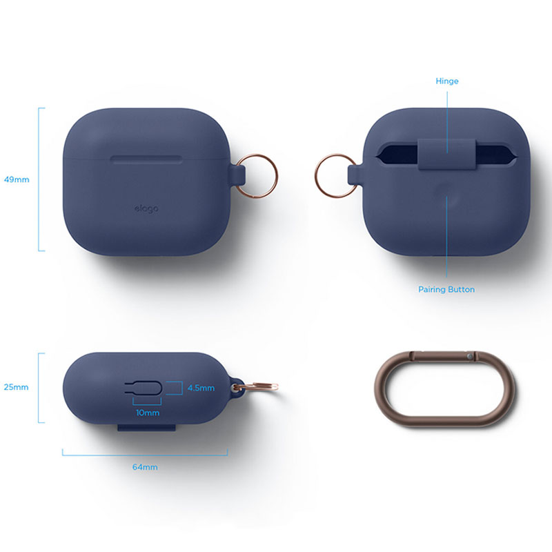 Elago Airpods 3 Silicone Hang Case - Jean Indigo