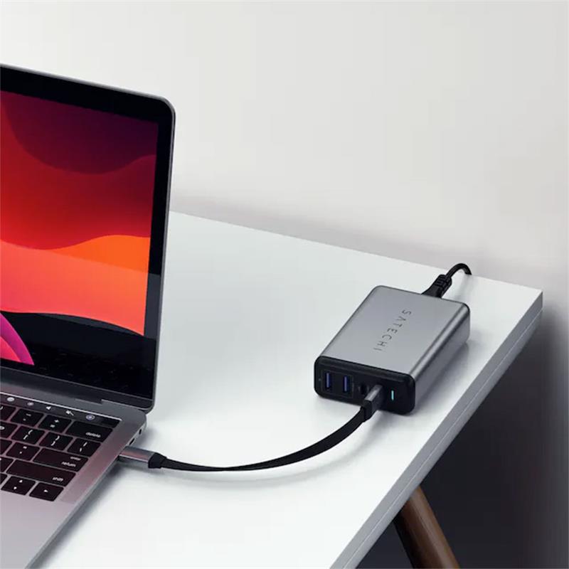 Satechi kábel USB-C to USB-C Gen 2 Flat Cable - Space Gray