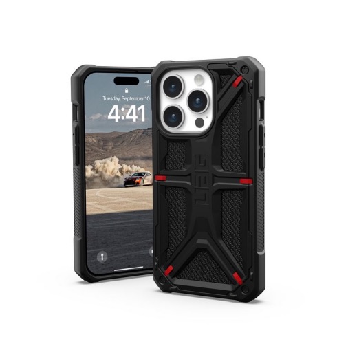 UAG kryt Monarch pre iPhone 15 Pro - Kevlar Black