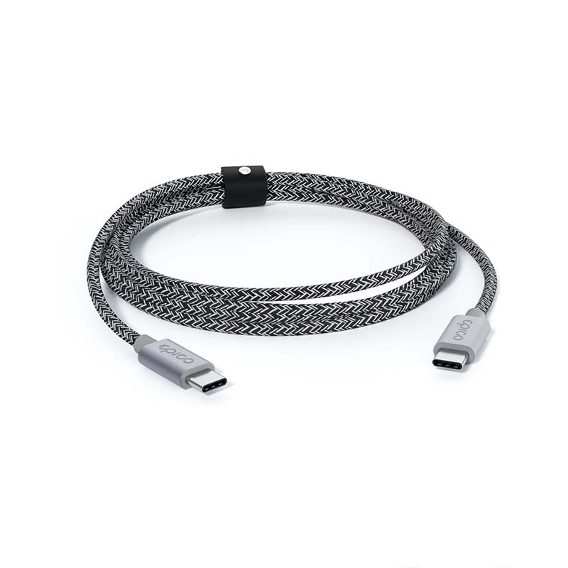 EPICO Opletený Kábel USB-C na USB-C 1.2M - Vesmirne šedá