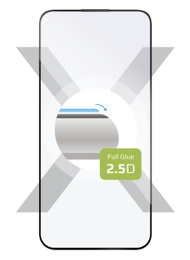 FIXED Ochranné tvrzené sklo Full-Cover pro Apple iPhone 15 Plus, lepení přes celý displej, černé