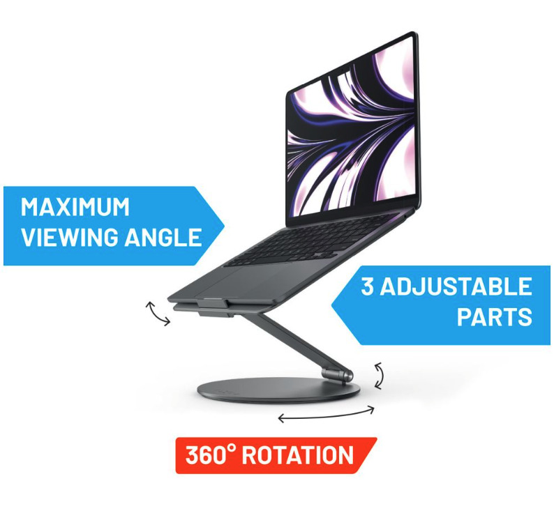 FIXED Frame Studio hliníkový stojánek pro notebooky, Space Gray