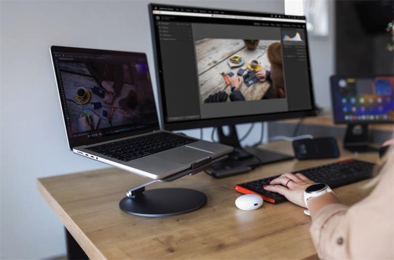 FIXED Frame Studio hliníkový stojánek pro notebooky, Space Gray