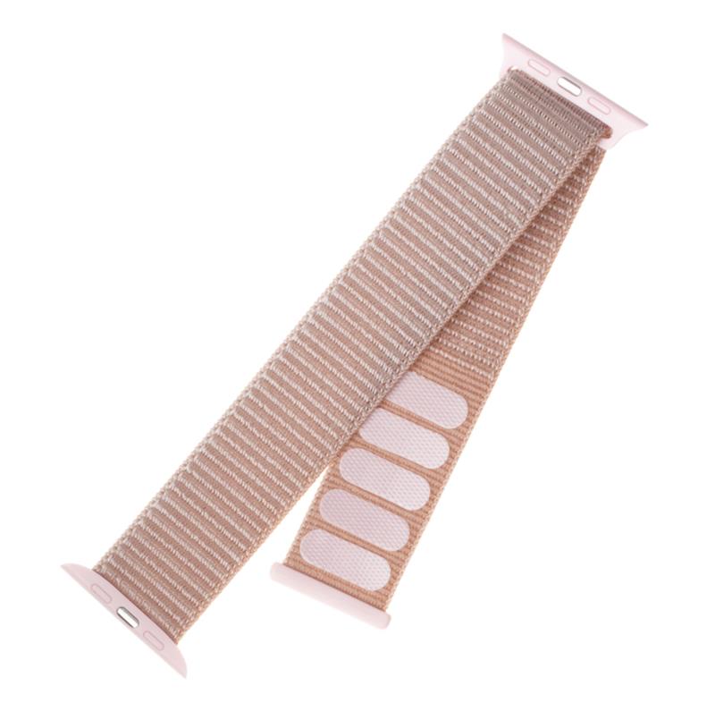 FIXED Nylon Strap pro Apple Watch 38/40/41 mm, růžové zlatý