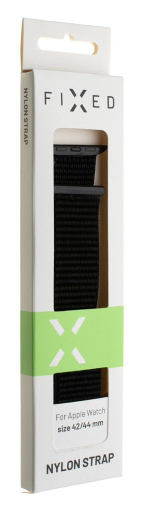 FIXED Nylon Strap pro Apple Watch 42/44/45/49 mm, černý