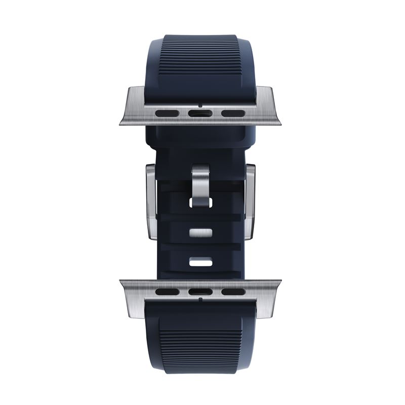 Nomad řemínek Rugged Strap pro Apple Watch 49/45/44/42 mm - Atlantic Blue/Silver Hardware