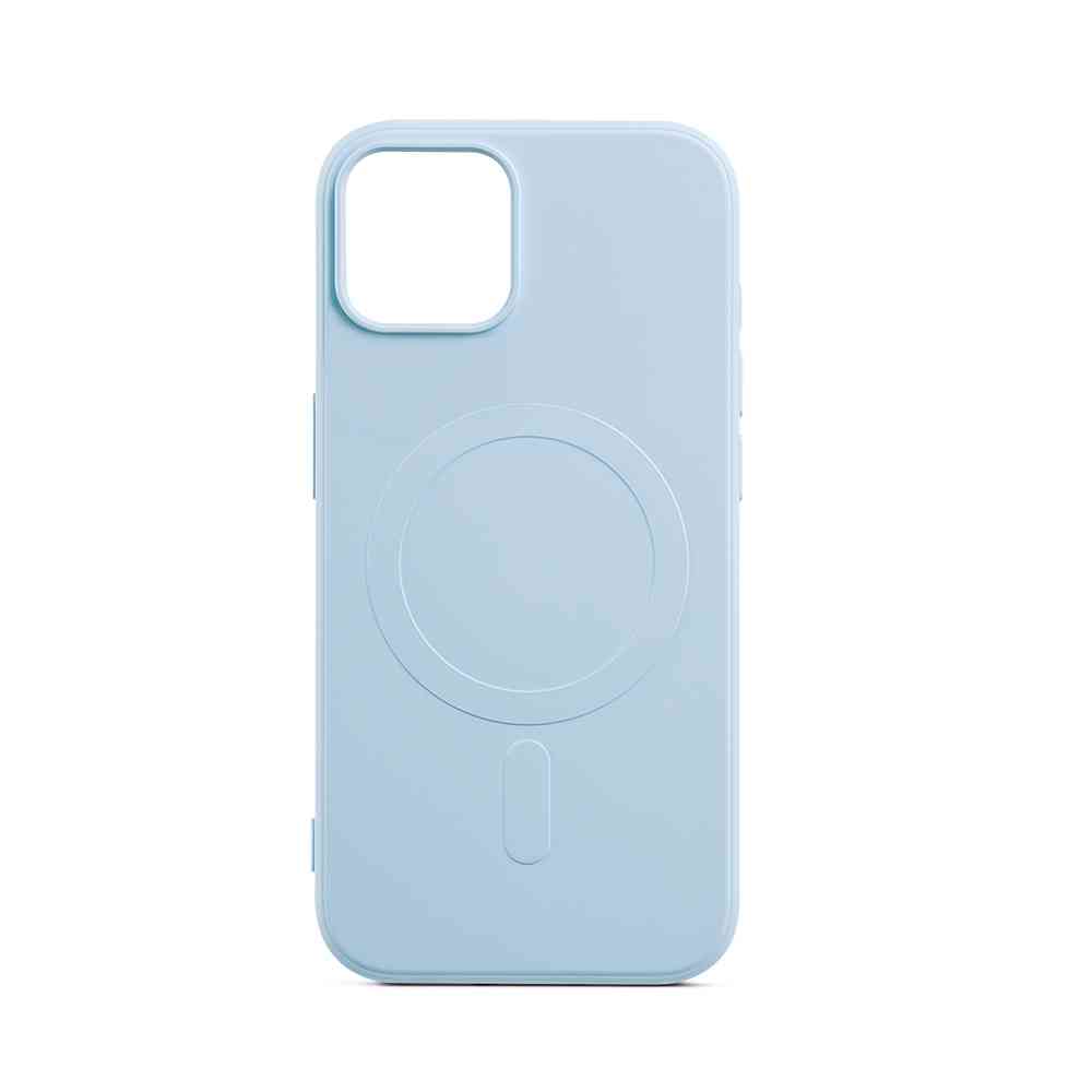 Aiino - Alma Recycled case with magnet for iPhone 15 Plus - Light Blue