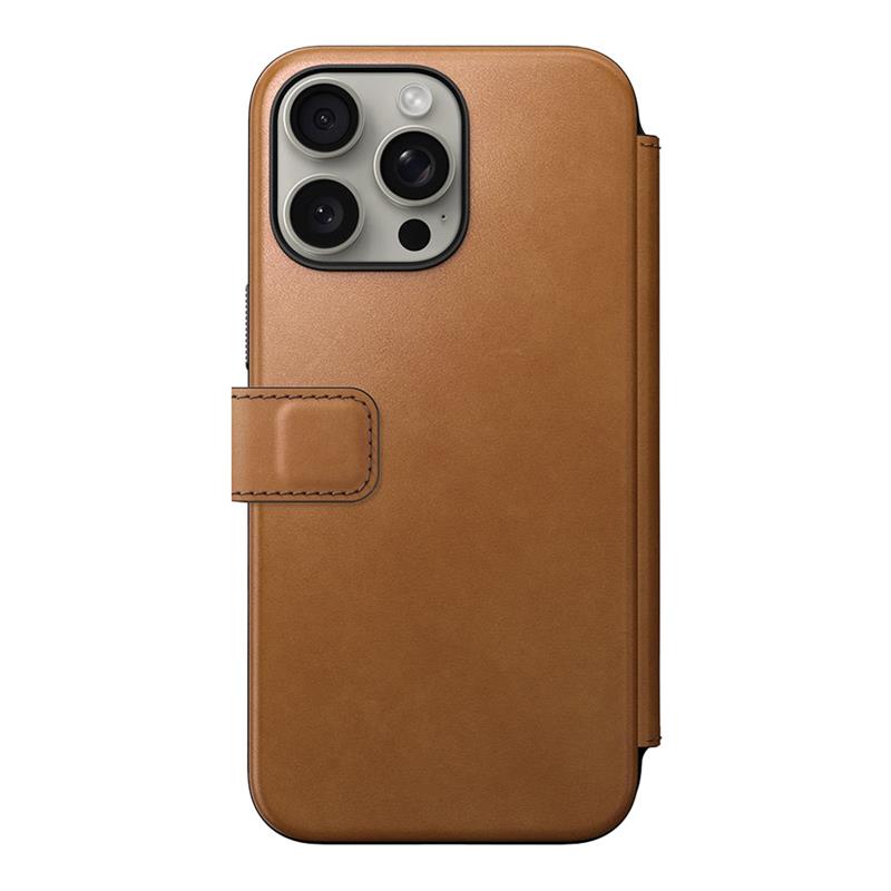 Nomad puzdro Modern Leather Folio Magsafe pre iPhone 15 Pro Max - Tan