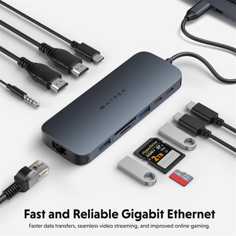 Hyper HyperDrive Next 11 Port USB-C Hub - Midnight Blue