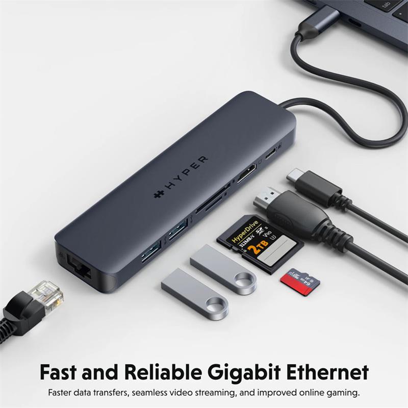 Hyper HyperDrive Next 7 Port USB-C Hub - Midnight Blue