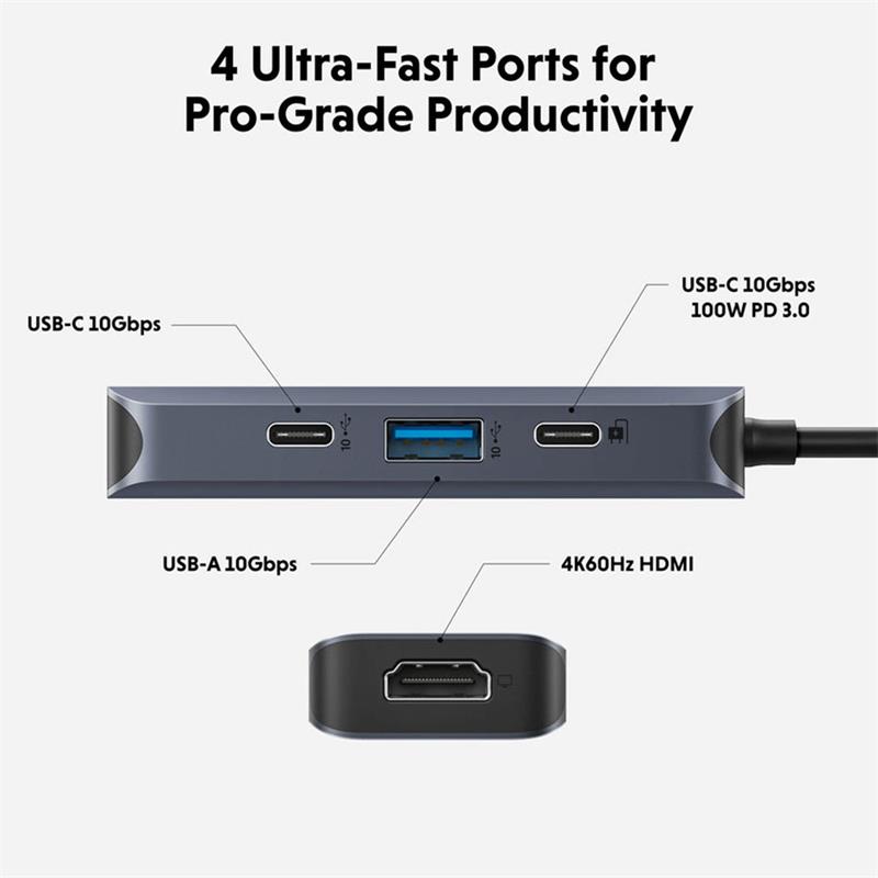 Hyper HyperDrive Next 4 Port USB-C Hub - Midnight Blue