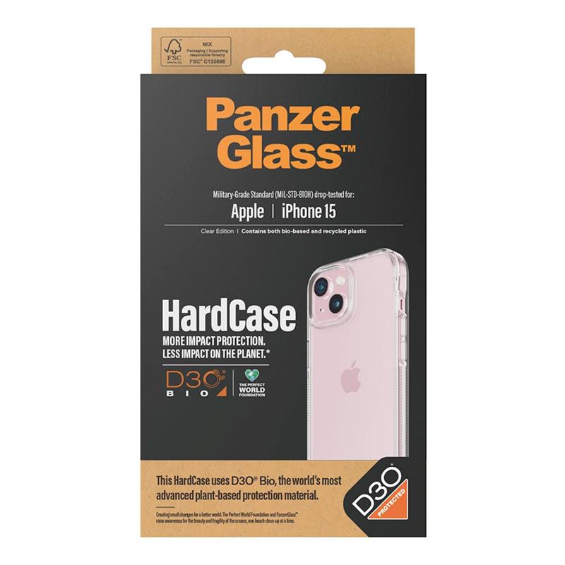 PanzerGlass kryt HardCase D30 pre iPhone 15 - Clear