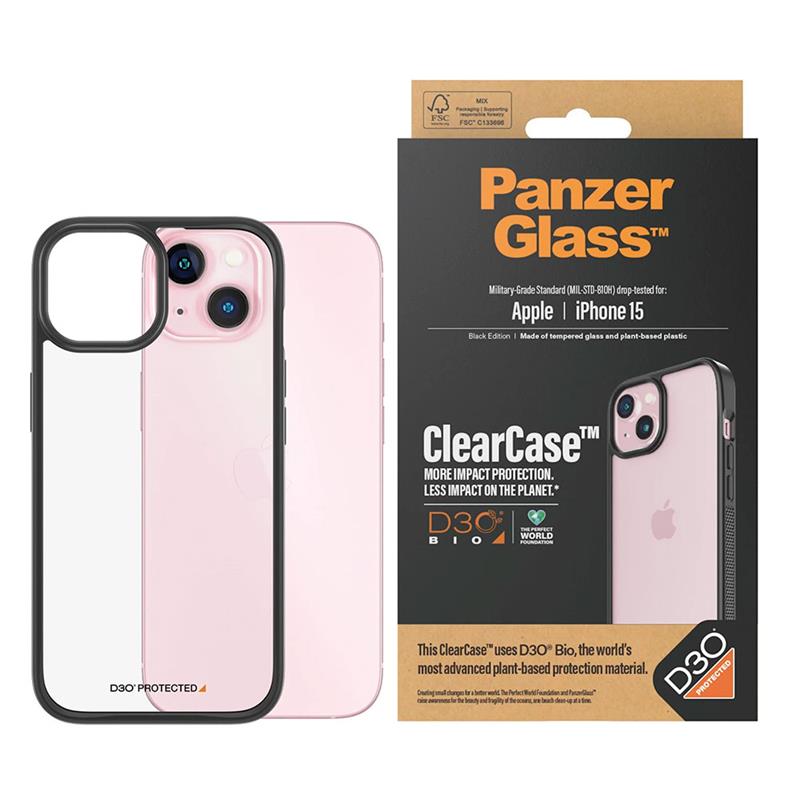 PanzerGlass kryt ClearCase D30 pre iPhone 15 - Clear