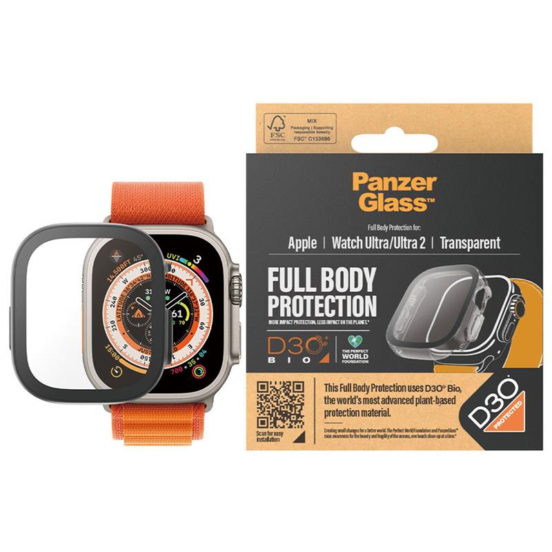PanzerGlass ochranné sko Full Body pre Apple Watch Ultra 49mm - Clear