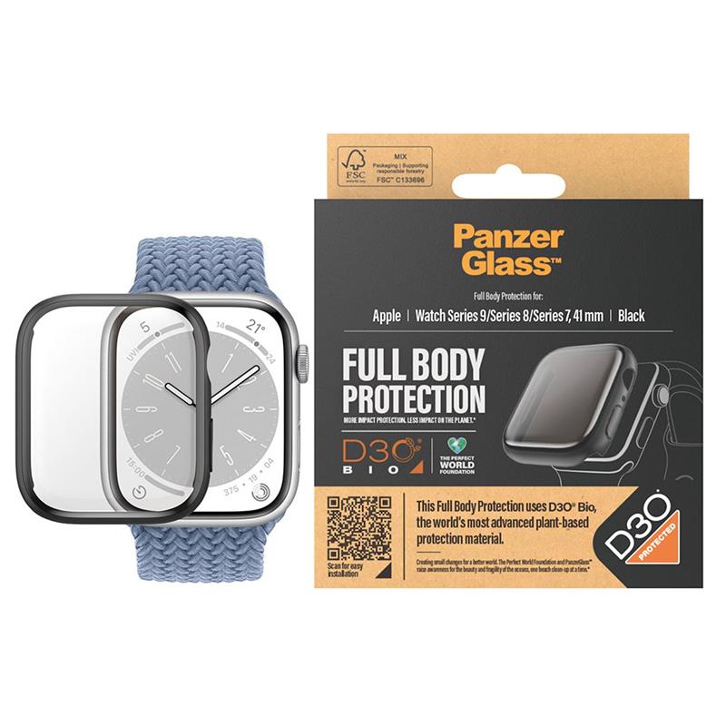 PanzerGlass ochranné sko Full Body pre Apple Watch 41mm - Black