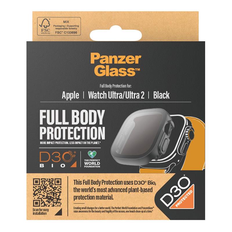 PanzerGlass ochranné sko Full Body pre Apple Watch Ultra 49mm - Black