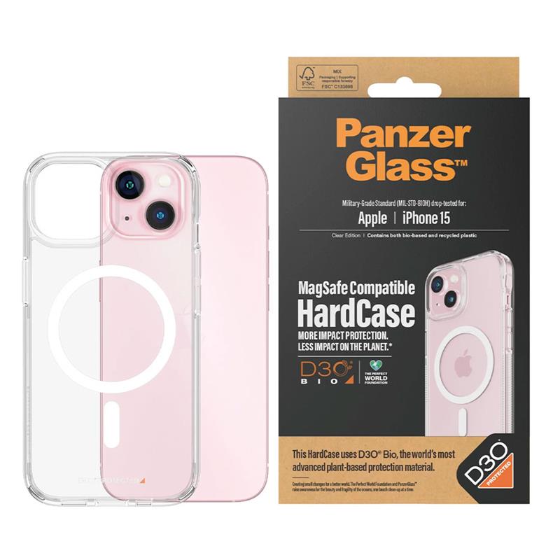 PanzerGlass kryt HardCase D30 Magsafe pre iPhone 15 - Clear