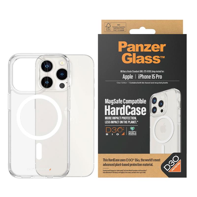 PanzerGlass kryt HardCase D30 Magsafe pre iPhone 15 Pro - Clear