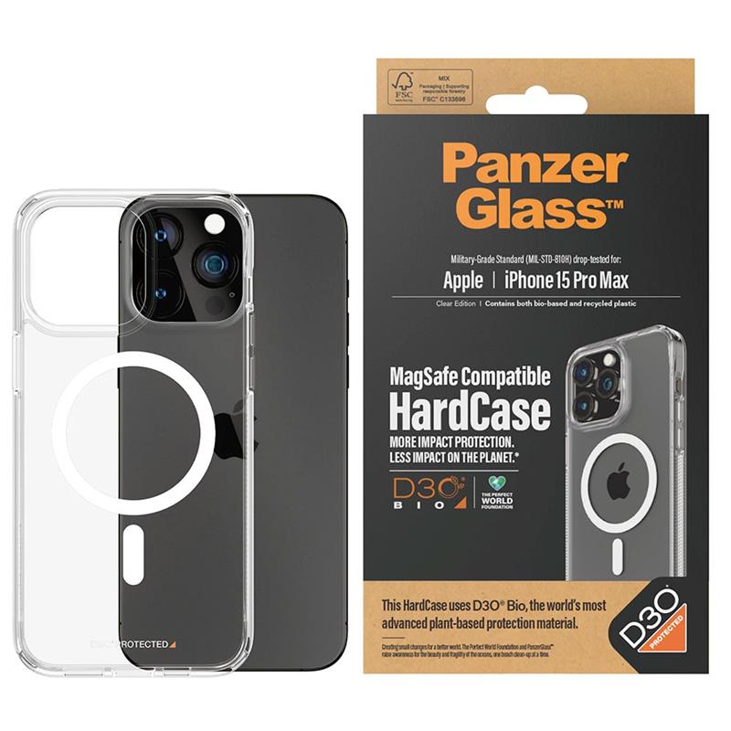 PanzerGlass kryt HardCase D30 Magsafe pre iPhone 15 Pro Max - Clear