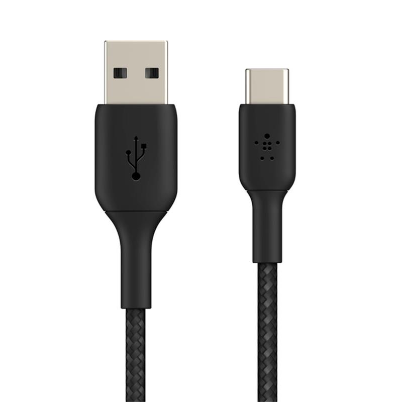 Belkin kábel Boost Charge Braided USB-A to USB-C 15cm - Black