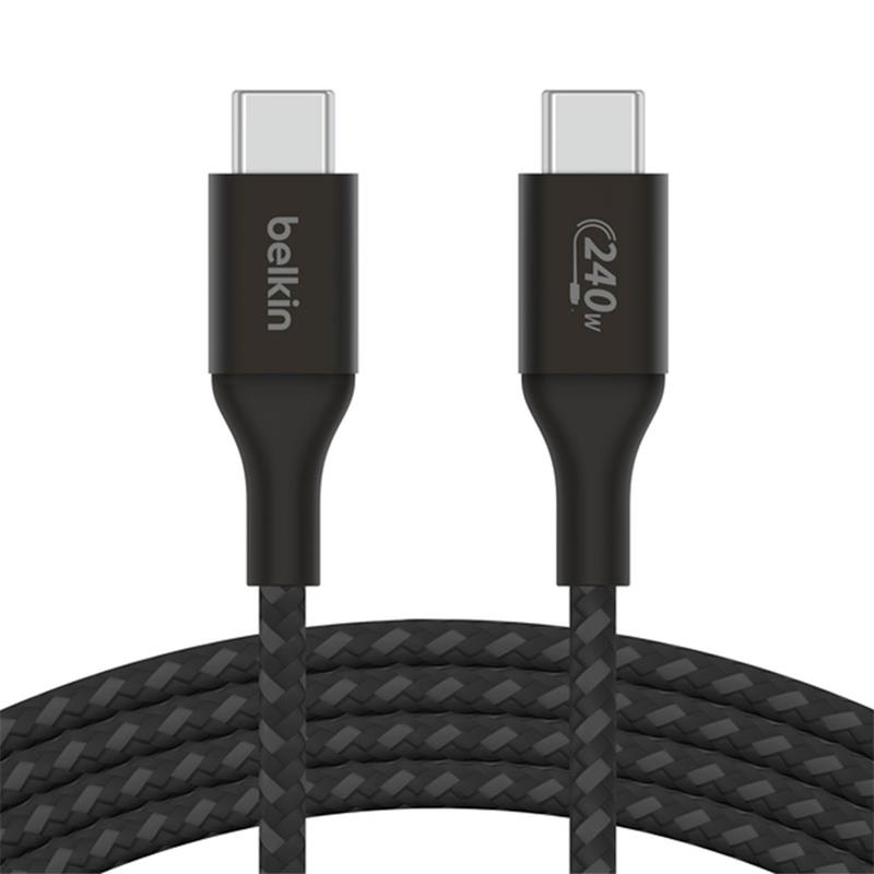 Belkin kábel Boost Charge Double-Braided USB-C to USB-C 2m 240W - Black