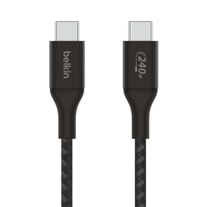 Belkin kábel Boost Charge Double-Braided USB-C to USB-C 2m 240W - Black