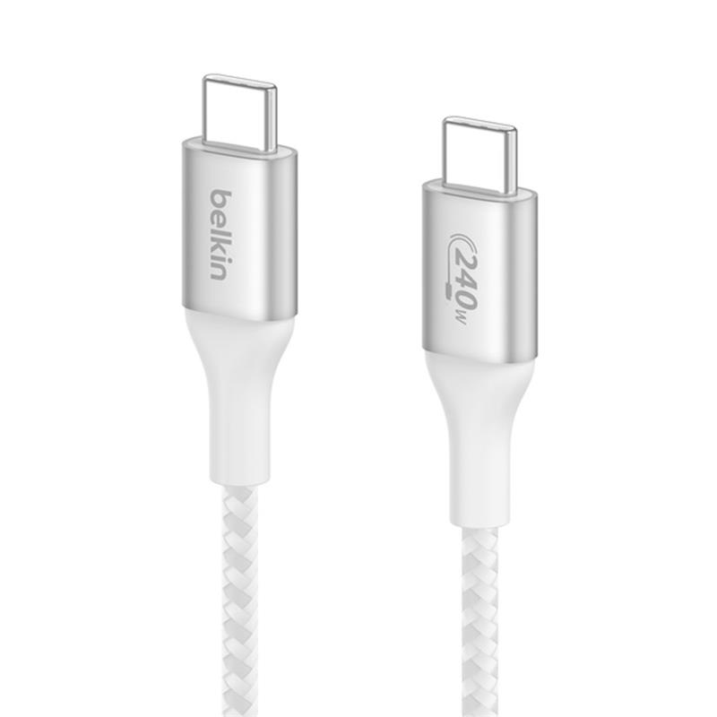 Belkin kábel Boost Charge Double-Braided USB-C to USB-C 1m 240W - White