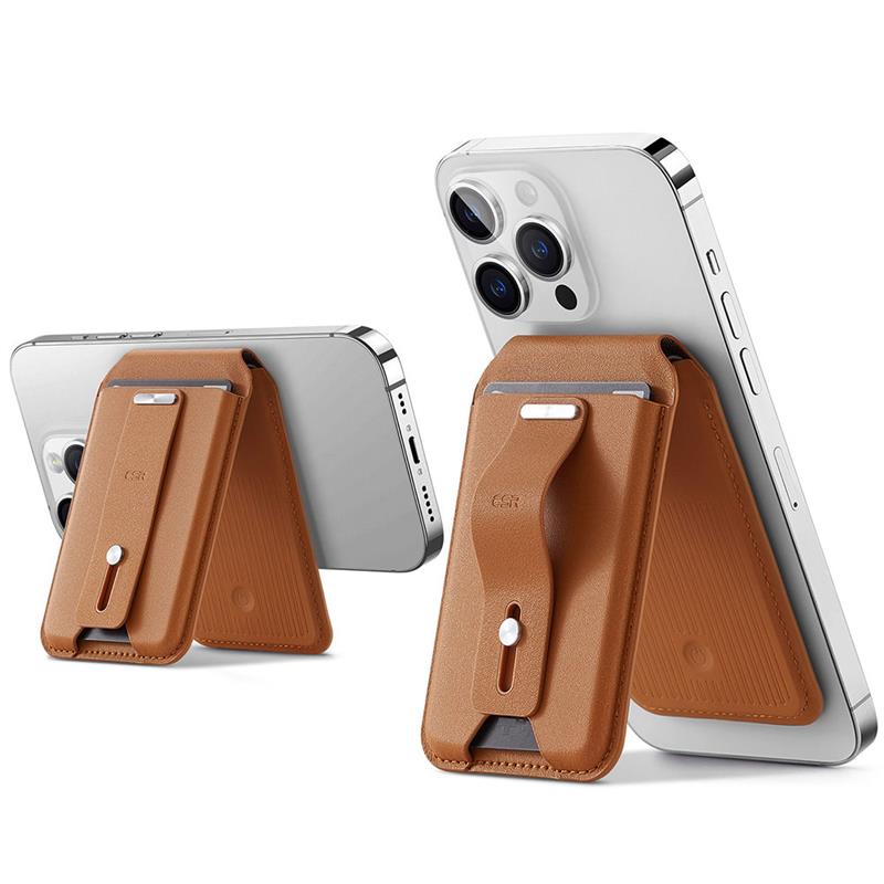 ESR Geo Wallet Stand With Apple Find My Funcionality - Caramel Brown