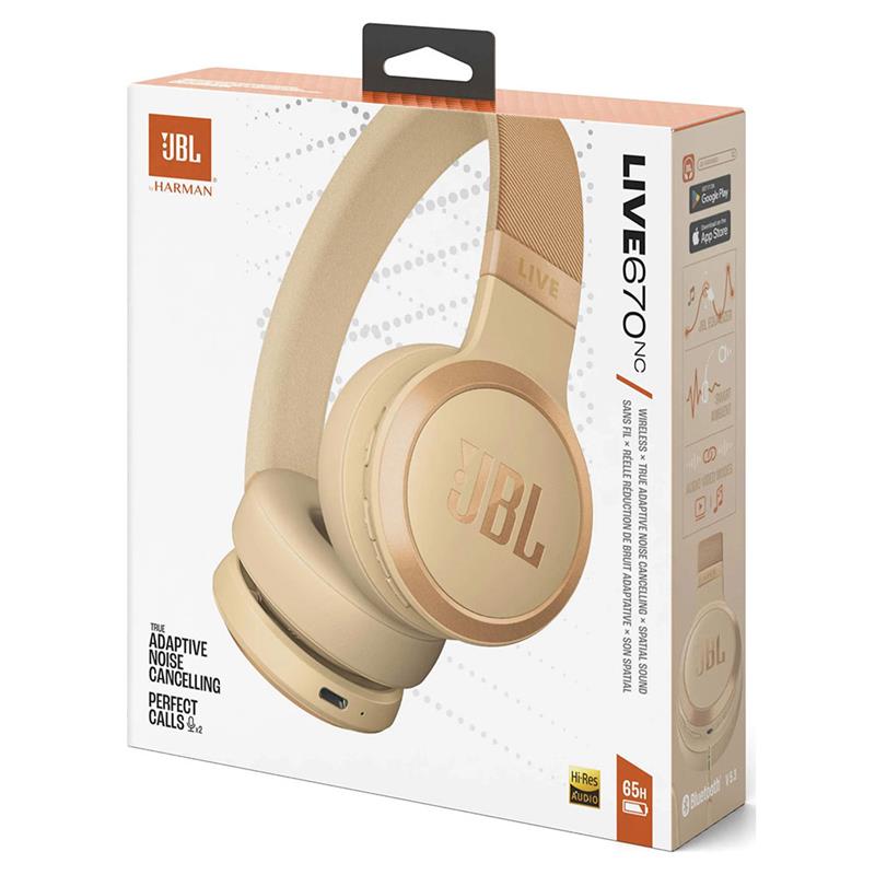 JBL Live 670NC Sand slúchadlá
