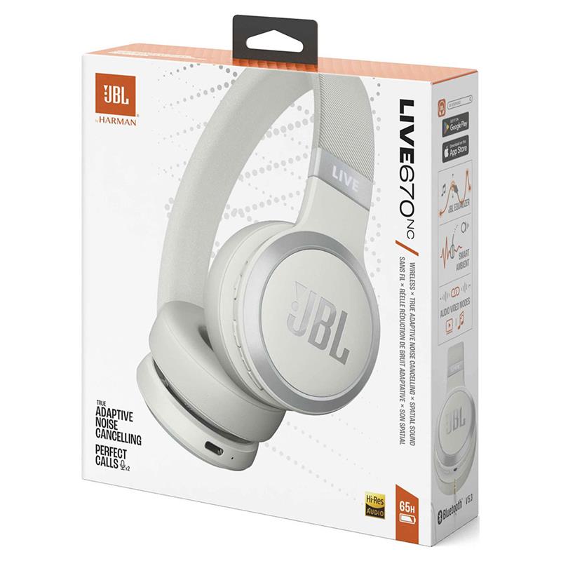 JBL Live 670NC White slúchadlá
