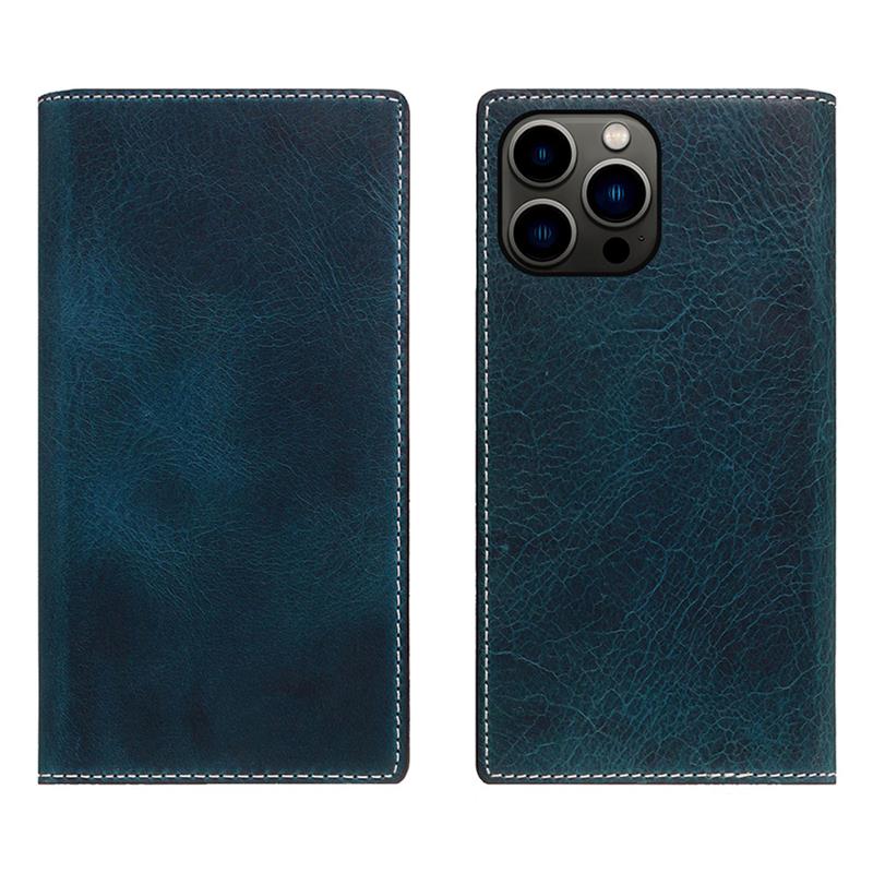 SLG Design puzdro D7 Magsafe Italian Wax Leather pre iPhone 15 Pro - Blue