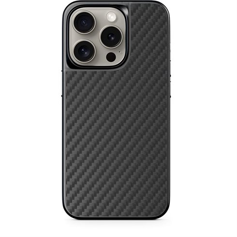 Epico Mag+ Hybrid Carbon Case iPhone 15 Pro Max - čierna