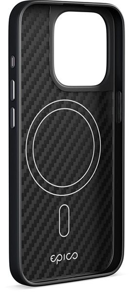 Epico Mag+ Hybrid Carbon Case iPhone 15 Pro Max - čierna