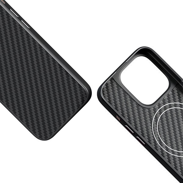 Epico Mag+ Hybrid Carbon Case iPhone 15 Pro Max - čierna