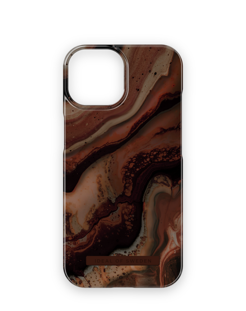 iDeal Fashion Case MagSafe iPhone 15 Dark Amber Marble