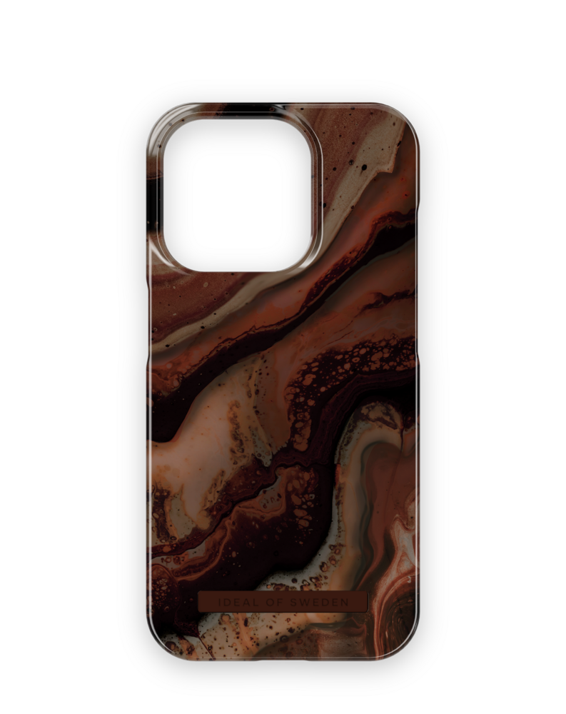 iDeal Fashion Case MagSafe iPhone 15 Pro Dark Amber Marble