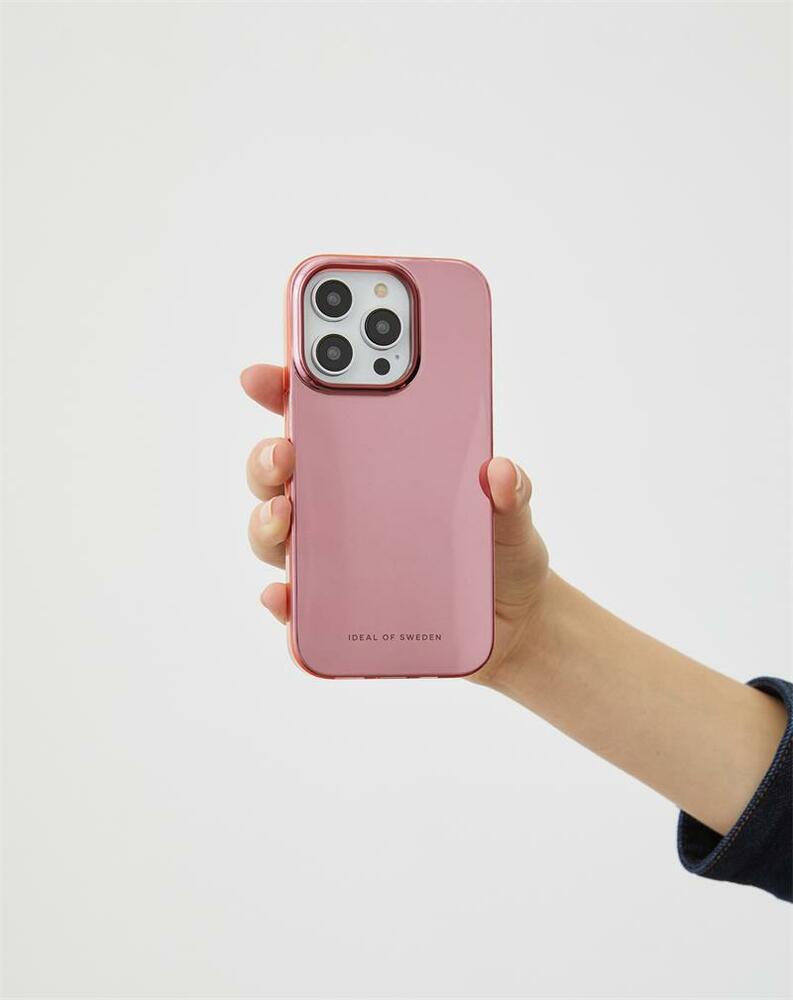 iDeal Fashion Clear Case iPhone 15 Mirror Rose Pink