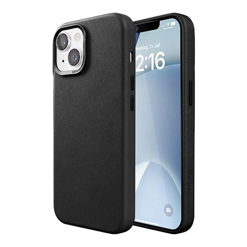 Woodcessories kryt Bio Leather Case MagSafe pre iPhone 15 Plus - Black