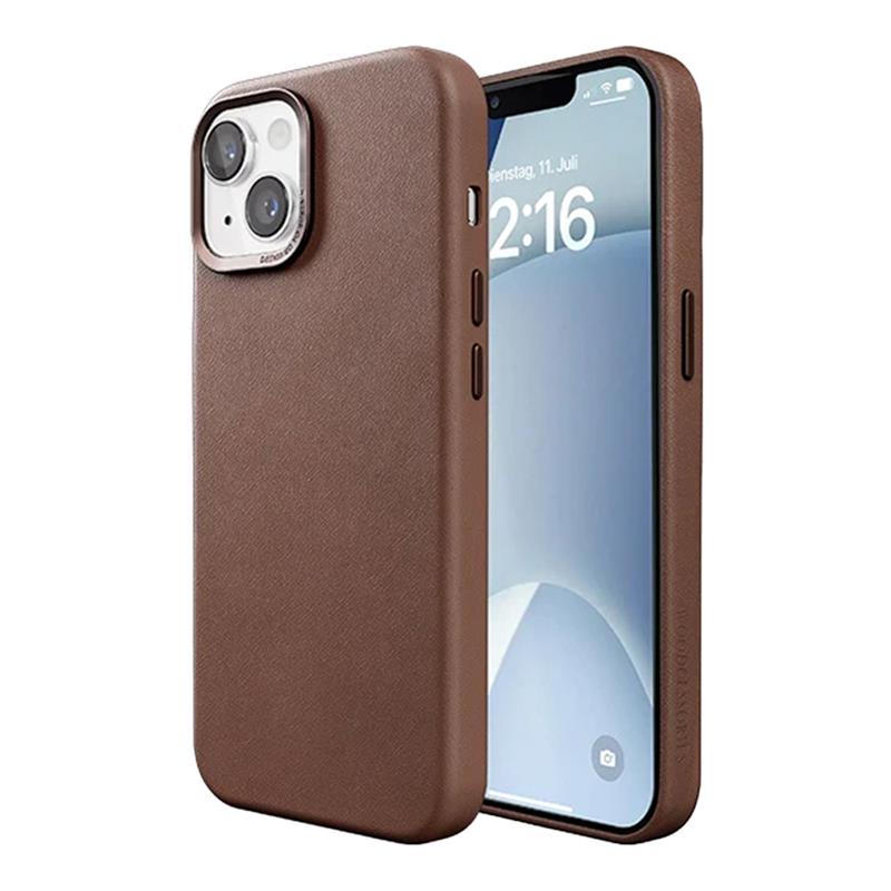 Woodcessories kryt Bio Leather Case MagSafe pre iPhone 15 Plus - Brown