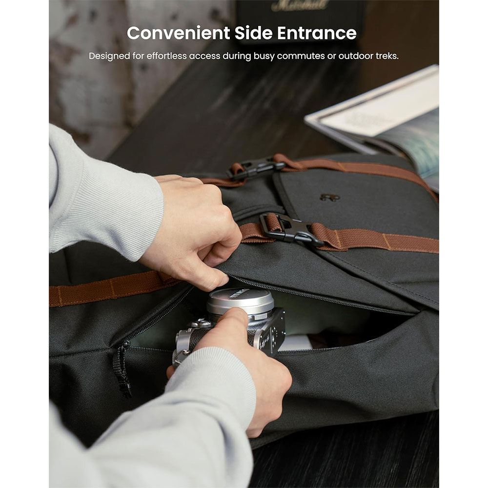 TomToc batoh Vintpack TA1 22L - Black